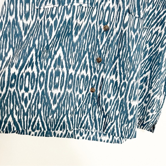 BOGO! Anthropologie Pilcro Printed Voile Surf Shirt Cotton Blue Size Small - Picture 5 of 10